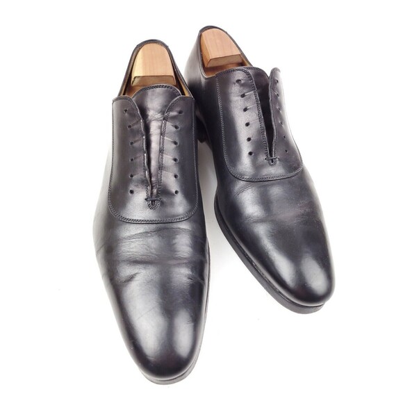 Gucci Hylands Plain Toe Oxford, Black, Size 8 US 9 Made in Italy - Picture 7 of 10